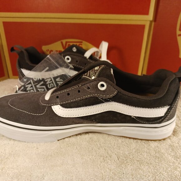 VANS Men's 7/Womens 8 Kyle Walker Twill Raven Suede Grey Black White VN0A5JIE87C - Picture 12 of 12